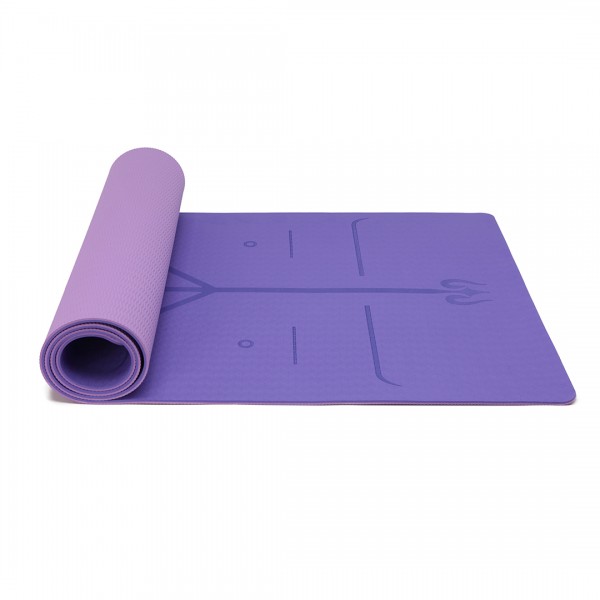 Kono TPE Non-slip Classic Yoga Mat - Violet And Lilac